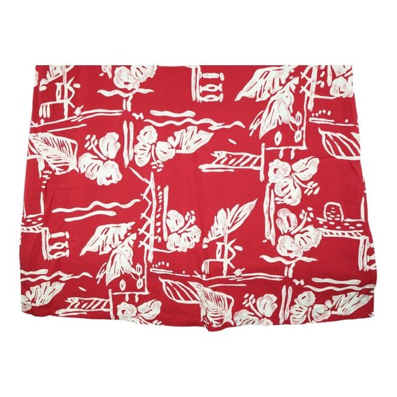 Vintage Hilo Hattie Hawaiian Original Dress Sz Medium Red White Floral 90s Y2K - Picture 5 of 5